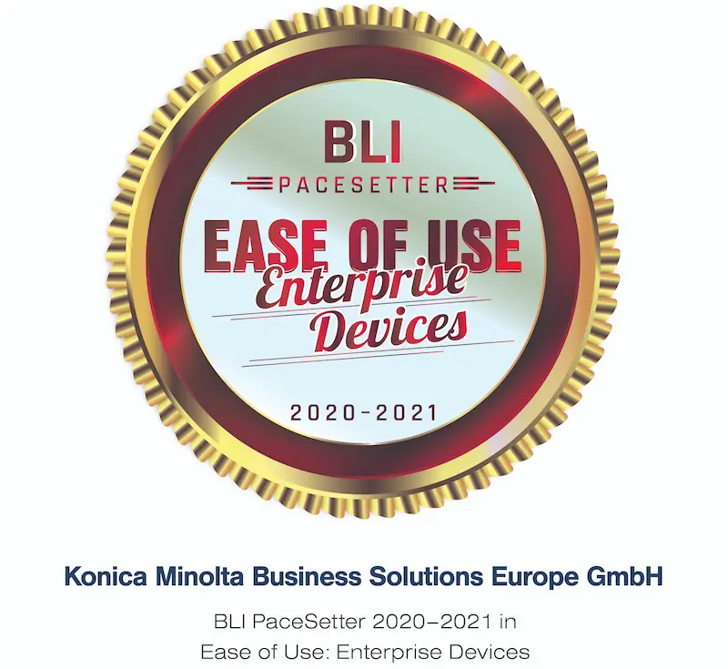 Auhind BLI PaceSetter oma ettevõtte seadmete kasutamise lihtsuse eest